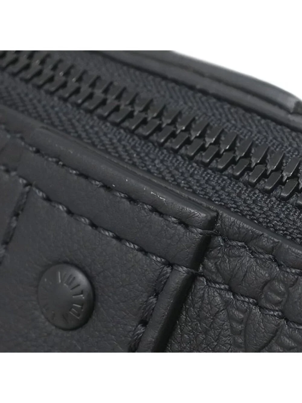 Louis Vuitton Shoulder Bag City Keepall Leather Monogram Shadow Noir Black